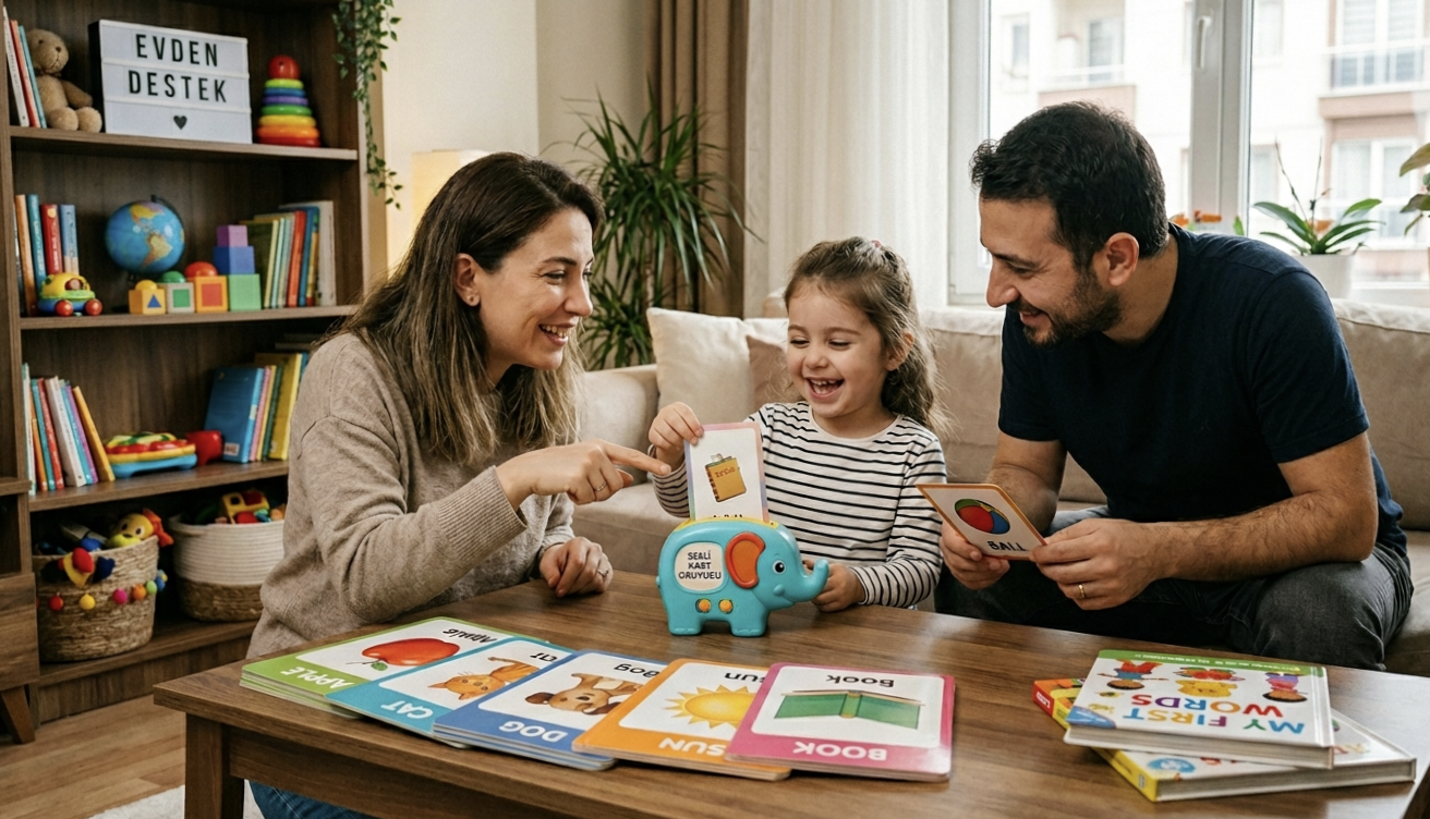 Dil Bilmeseniz de Çocuğunuzun Dil Koçu Olabilirsiniz: Evde İngilizce Maruziyeti